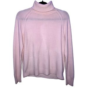 DEBBIE MORGAN: PINK LONG SLEEVE KNITTED TURTLE NECK SWEATER {Flawed}
